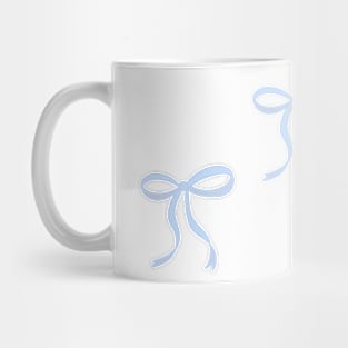 Cute Coquette baby blue ribbon bows repeating pattern seamless girly aesthetic this is me if you even care Mug